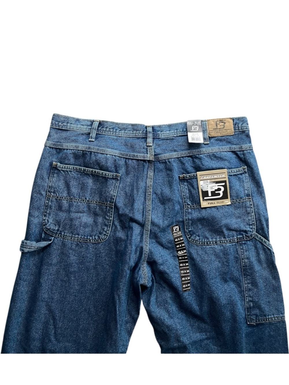NWT Full Blue 42 x 34 100% cotton carpenter jeans